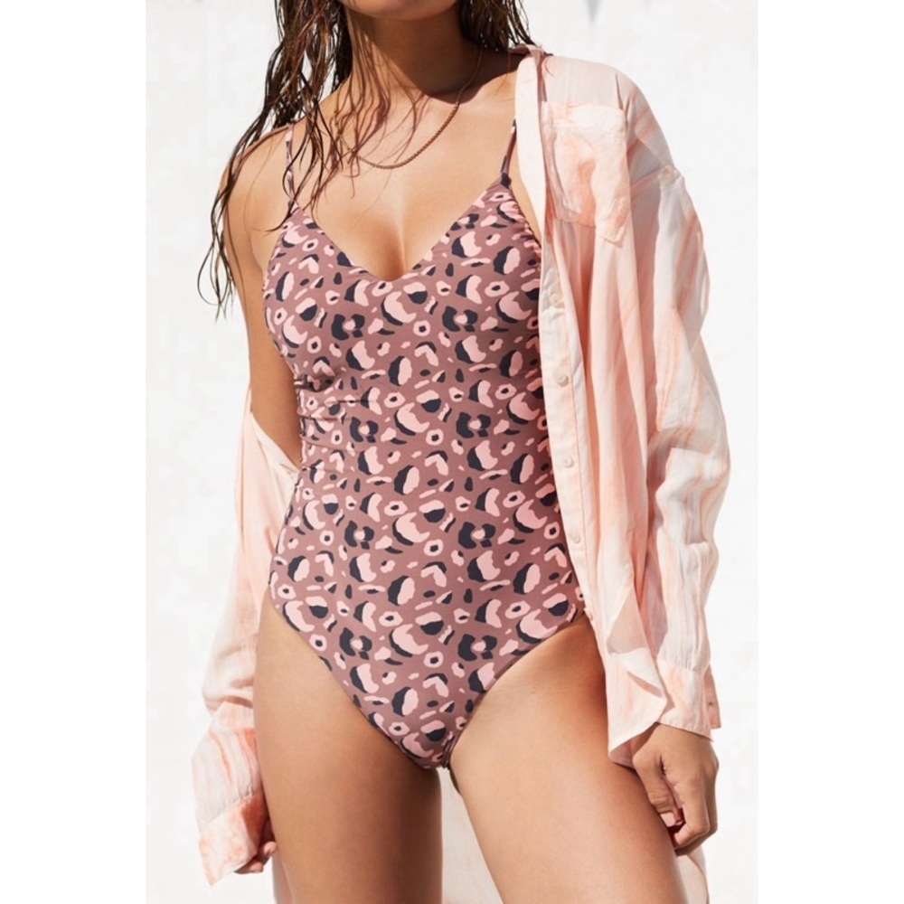 NWOT ANTHROPOLOGIE MALAI Abstract One-Piece Swimsuit